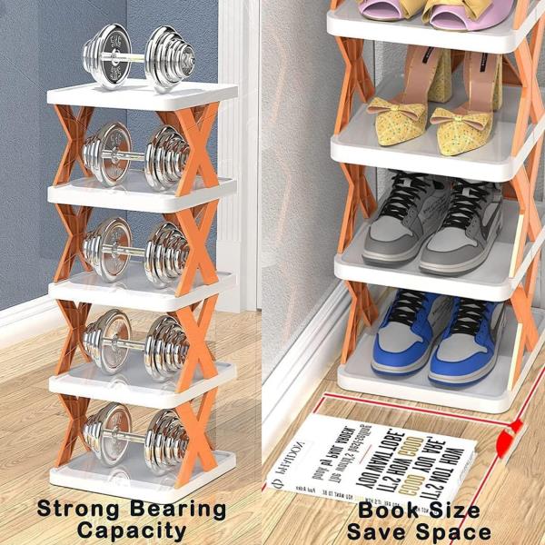  LAYER SHOE RACK DESIGN LIGHTWEIGHT ADJUSTABLE PLASTIC FOLDABLE SHOE CABINET STORAGE PORTABLE FOLDIN