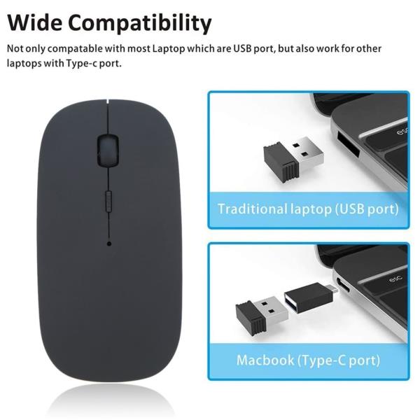 ilent Buttons, 1000 DPI Tracking, Ambidextrous Wireless Optical Mouse