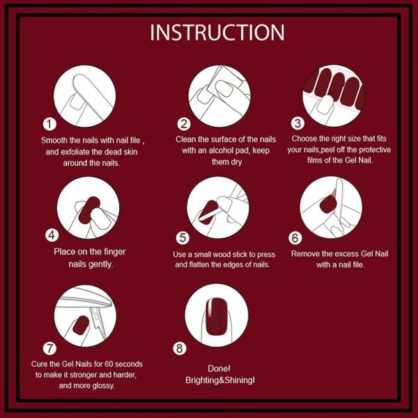  Nail Sticker Self Adhesive Tip Nail Art Stickers with Cleaner