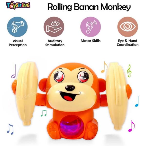  Dancing and Spinning Rolling Doll Tumble Toy Voice Control Banana Monkey