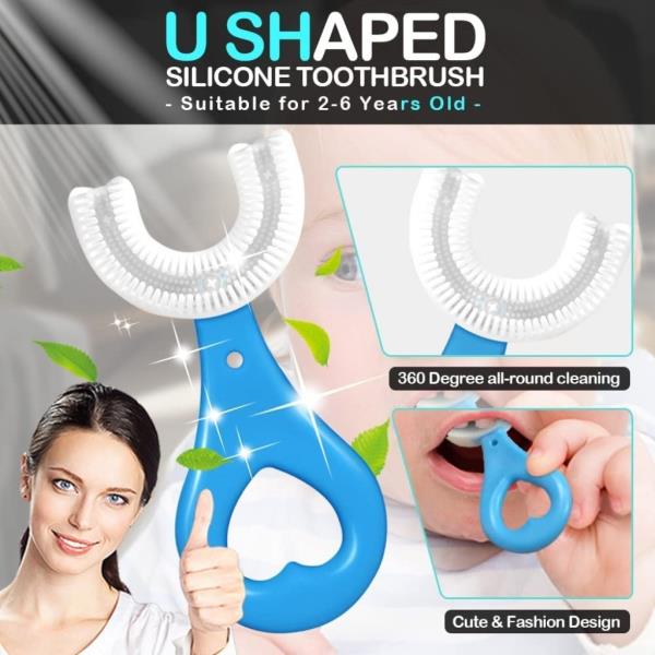Silicone Tooth Brush Head 360 Degree Cleansing U Shaped Toothbrush(Pack of 1) Extra Soft Toothbrush
