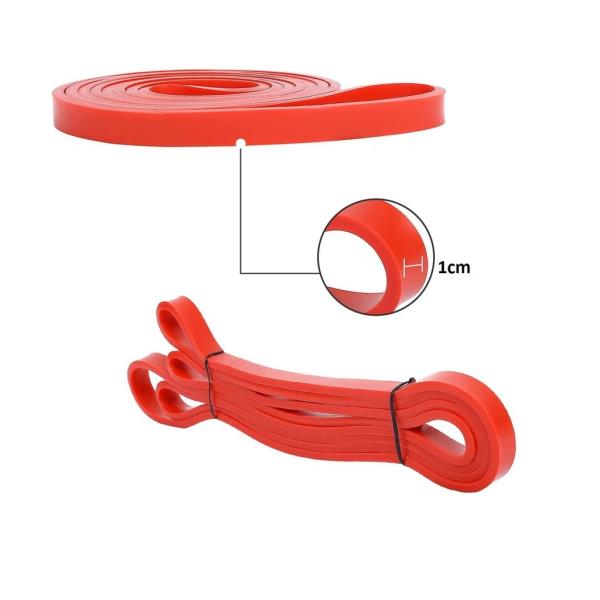  Stretch Power Bands Latex Workout Exercise Loop band For assisted Pull Up Resistance Tube  (Red)