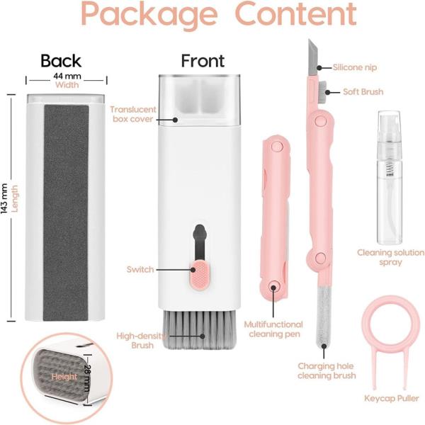  7 in 1 Electronics Cleaner Kit, Portable Multifunctional Cleaning Tool for Computers, Laptops, Mobi