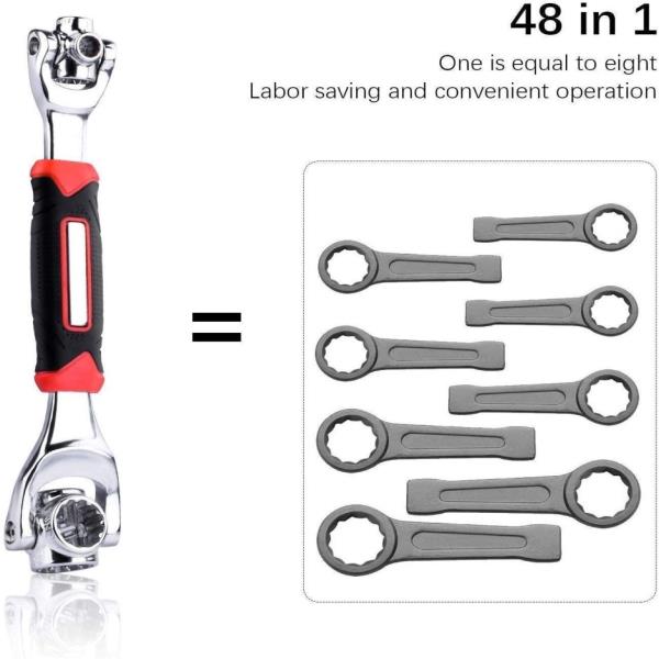  48-in-1 Universal Tiger Wrench Spanner Handy Wrench Spline Bolts Torx 360 48-in-1 Universal Wrench 