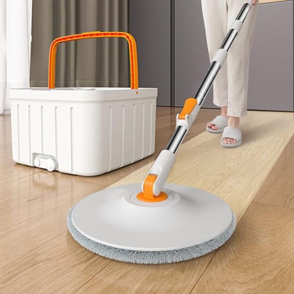  Bucket Spin Mop Floor Cleaning and Mopping System2 Microfiber Refills,Aqua BLUE Bucket, Mop Set, Mo