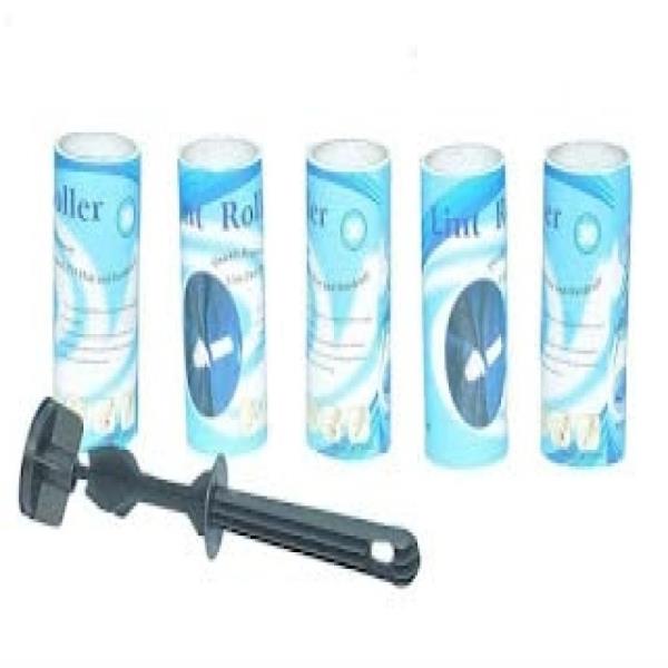 Sticky Lint Roller Hair Remover Cleaner Set of 5 Rolls 150 Sheets Lint Roller