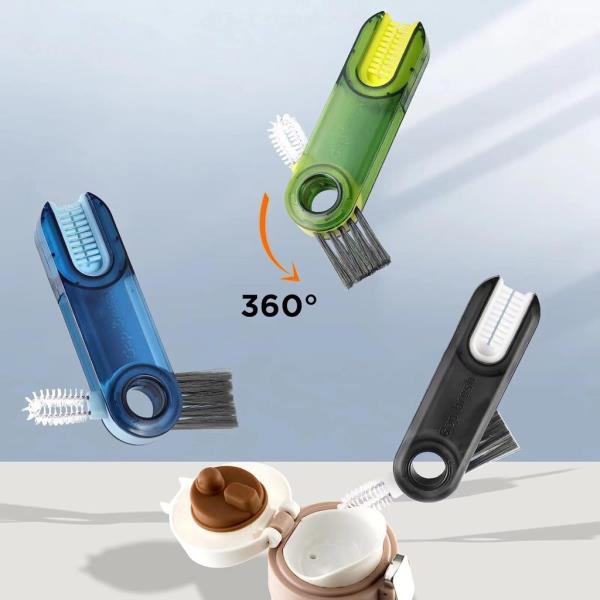 Bottle Gap Cleaner Brush 3 in 1 Cleaning Brush Lid