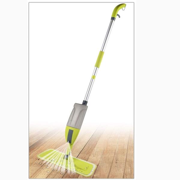 Spray Mop Wooden Floor with Reusable Microfiber Pads 360 Degree Handle Quick and Easy Stainless Stee