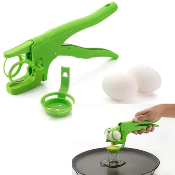 PLASTIC HANDHELD EGG CRACKER WITH SEPARATOR