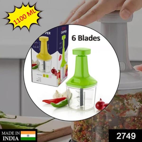 PUSH N CHOP 1100 ML USED FOR CHOPPING AND CUTTING OF TYPES OF VEGETABLES AND FRUITS