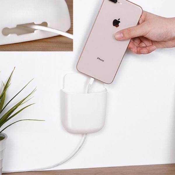 WALL MOUNTED STORAGE CASE WITH MOBILE PHONE CHARGING HOLDER