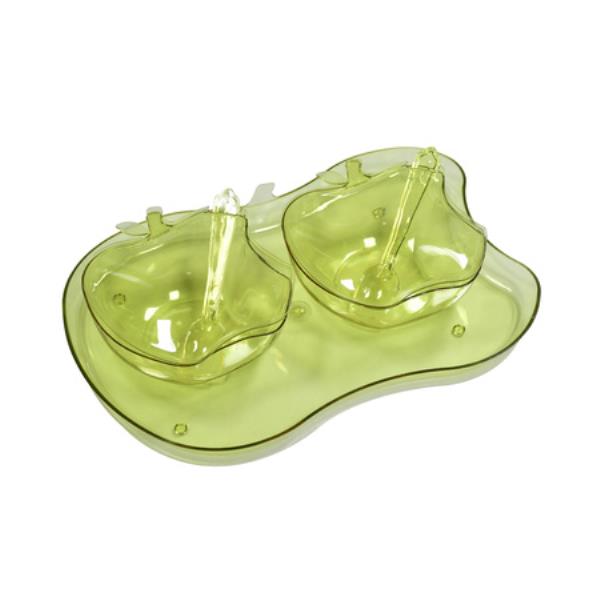 APPLE SHAPE TRAY BOWL USED FOR SERVING SNACKS AND VARIOUS FOOD STUFFS