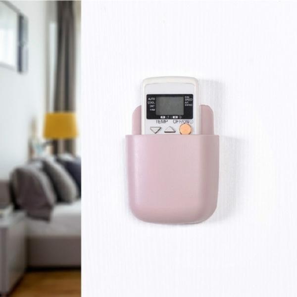 WALL MOUNTED STORAGE CASE WITH MOBILE PHONE CHARGING PORT PLUG HOLDER - PACK OF 4 PCS