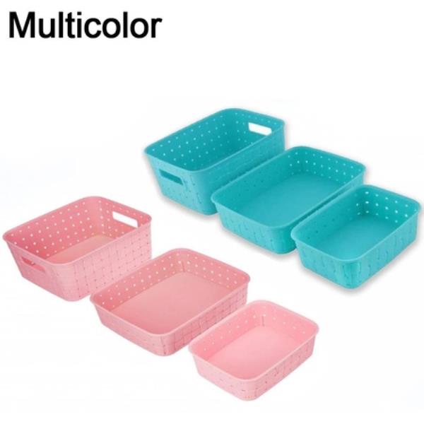 MULTIPURPOSE SMART SHELF BASKET STORAGE BASKET (SET 3 PC)