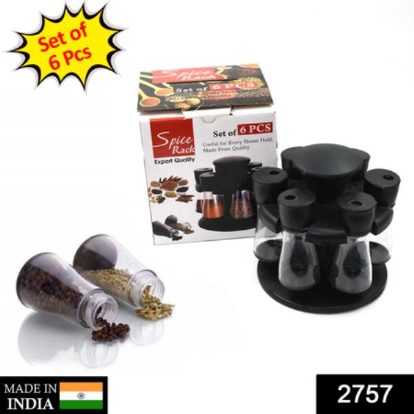 6 PC SPICE RACK USED FOR STORING SPICES EASILY IN AN ORDERED MANNER