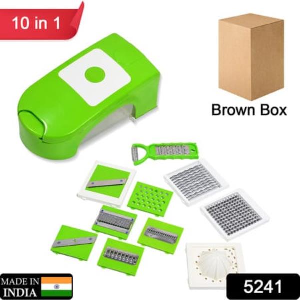 10 IN 1 FRUIT & VEGETABLE SLICER & CUTTER (BROWN BOX)