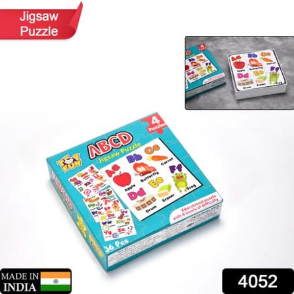 LEARNING ABCD JIGASAW TOY PUZZLE FOR CHILDREN (4 PUZZLES PACK)