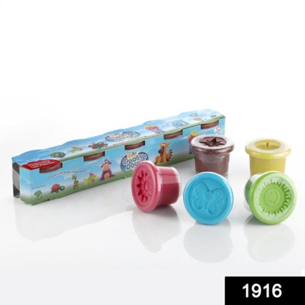 NON-TOXIC CREATIVE 100 DOUGH CLAY 5 DIFFERENT COLORS, (PACK OF 5 PCS)