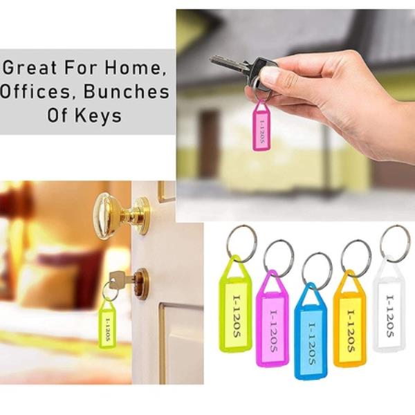 50PC KEYCHAIN TAG LABEL USED FOR DECORATIVE PURPOSE ON KEYS