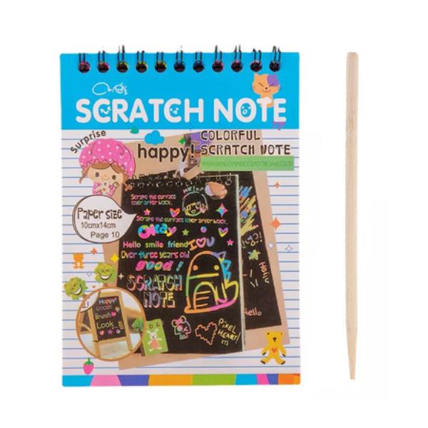CRAFTS RAINBOW ART SCRATCH PAPER BOOK SHEETS 10 PAGE ( PACK OF 1 )
