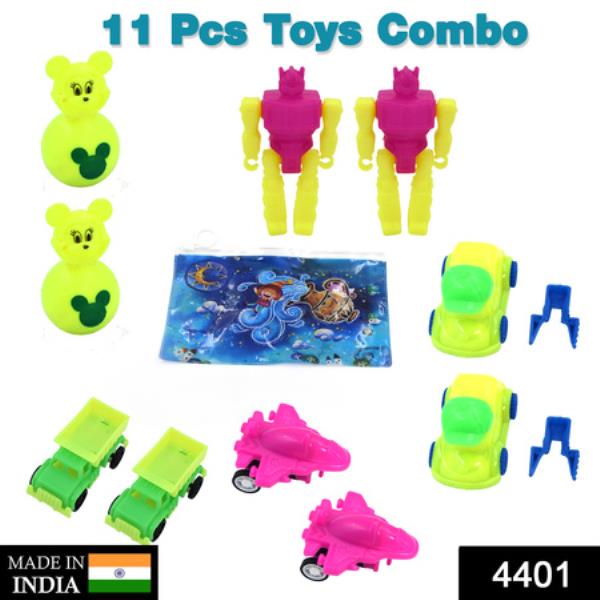 TOYS FOR KIDS FRICTION POWERED TOY FOR BABY PUSH & GO TOYS COMBO SET FOR BOYS & GIRLS ( PACK OF 11)