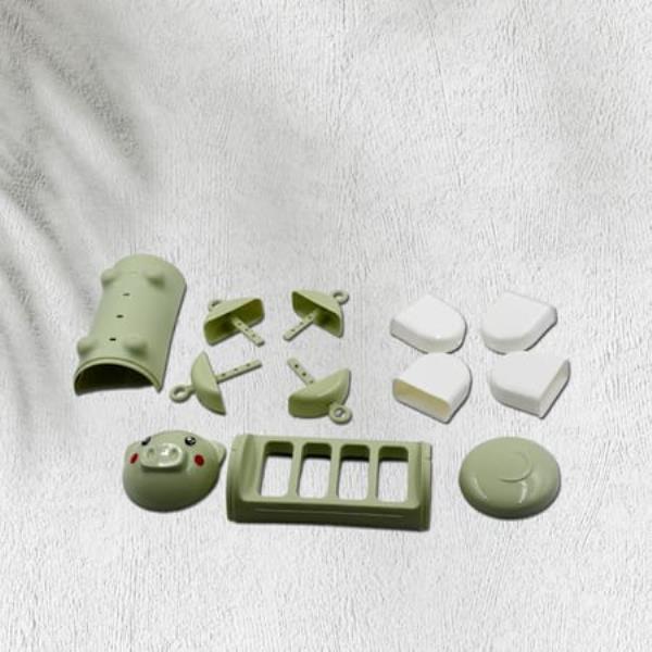 PIG SHAPE MOLD ICE CANDY, POPSICLE MOLD ICE, PLASTIC ICE CANDY MAKER KULFI MAKER MOLDS SET WITH 4 CU