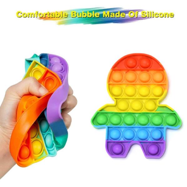 HUMAN POP IT FIDGET PUSH POP BUBBLE FIDGET SENSORY SILICONE STRESS RELIEF SENSORY TOY FOR KIDS AND A