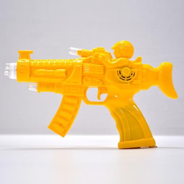 CONCEPT MUSICAL TRANSPARENT GLOW GEAR GUN WITH RAINBOW LIGHT ( 1 PCS )