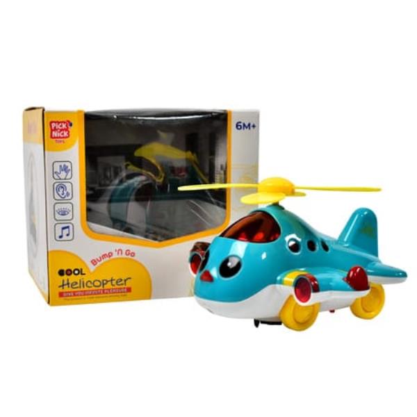 HELICOPTER AIRPLANE MUSICAL TOY TODDLERS WITH LIGHTS, ELECTRONIC MOVING COOL AEROPLANE, BABY DEVELOP