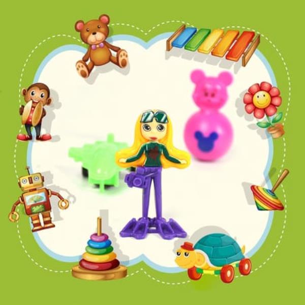 12PC MIX ALL NEW TOY AND PLASTIC COMMANDER CONTAINER MIX ALL TYPES PLAYING TOY FOR KIDS