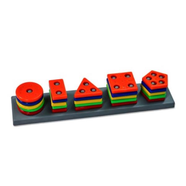 GEOMETRIC BRICK WITH BOX- 5 ANGLE MATCHING COLUMN BLOCKS FOR KIDS - PRESCHOOL EDUCATIONAL LEARNING