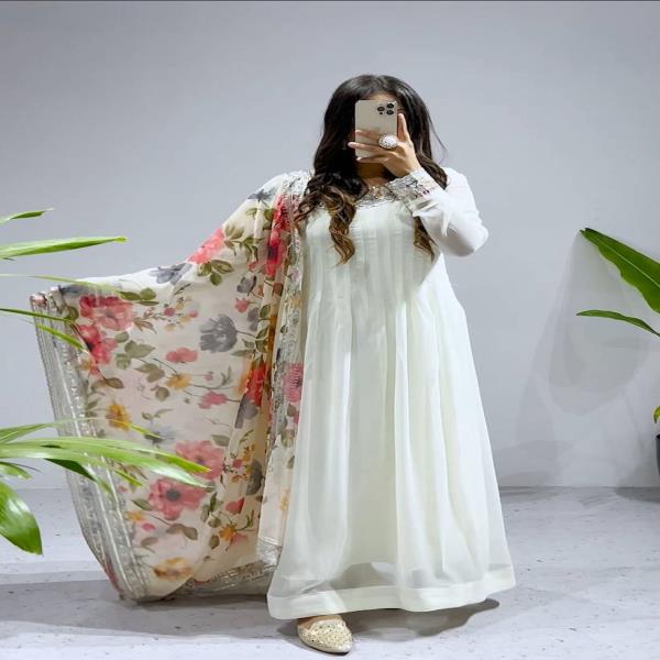 Gown(Stitched) Febric : Heavy Georgette