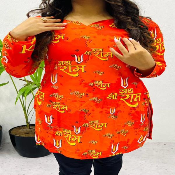 Kurti Fully Stitched Kurti Fabric : Heavy Riyon Silk 