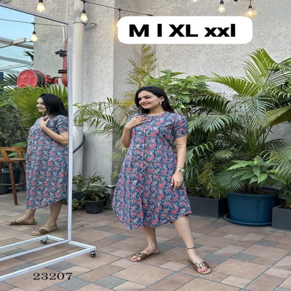 Cambric Cotton Frock Patten with Back Elastic  - Amazing Fit