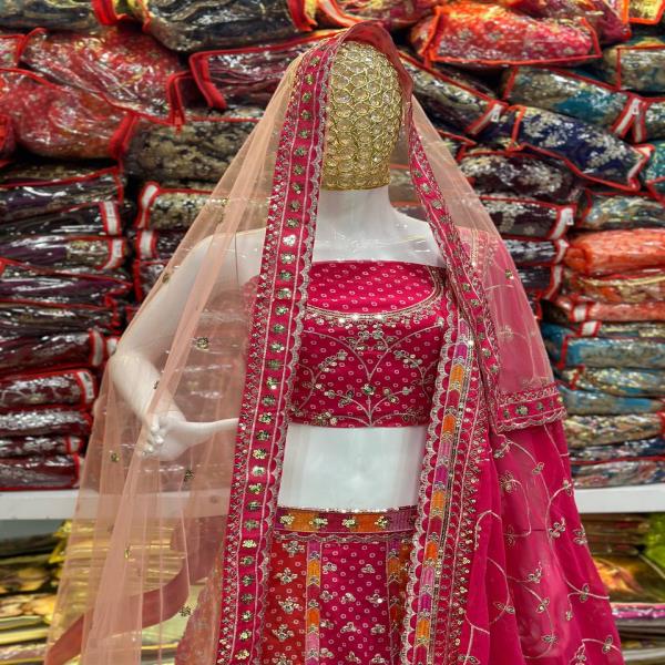 PURE FAUX GEORGEET  WITH DIGITAL PRINT DESIGN AND EMBROIDERY SEQUENCE DESIGN WORK