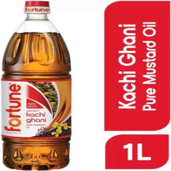 Fortune Premium kachi ghani pure Mustard Oil PET Bottle  (1 L