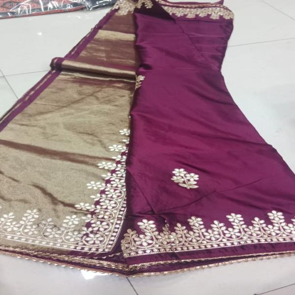 Gajji silk saree wit heavy gotta work 
