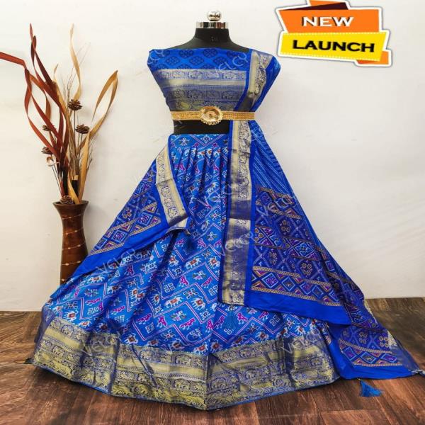 PVC  Stitched Pure Dola Silk With pure zari broder