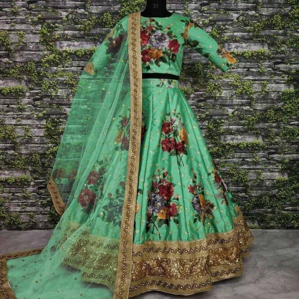 VDD  9034 HEAVY SATIN SILK WITH REACH DIGITAL PRINT DESIGN WITH EMBROIDERY SEQUENCE CODDING DESIGN W