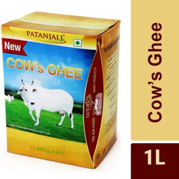PATANJALI Pure Danedar Cow Ghee with Rich Aroma, Natural & Healthy, Tetrapack Ghee 1 L Box