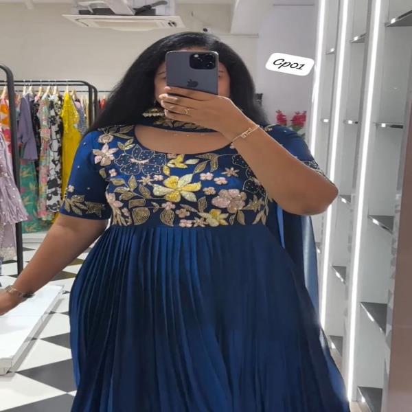 Gown Fabric:- Fox Georgette