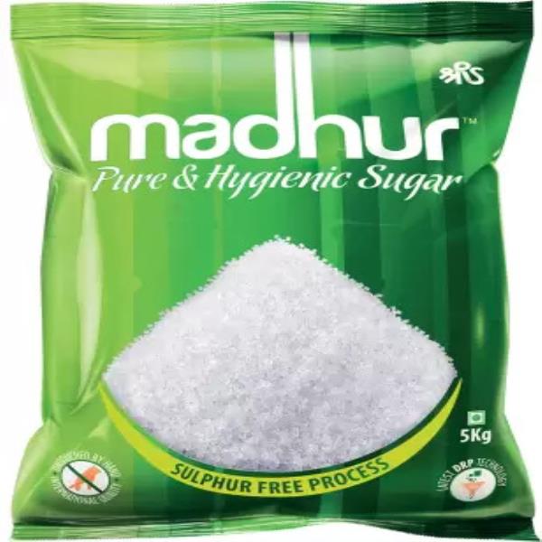 MADHUR Pure and Hygienic Sugar  (5 kg)