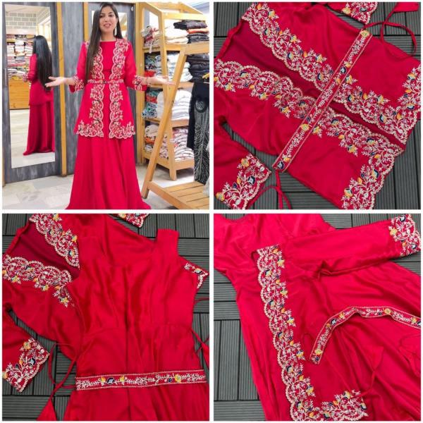  RHB  104  SINGLES AVAILABLE ?? Fabric Detail ?? Gown Fabric : heavy rangoli 