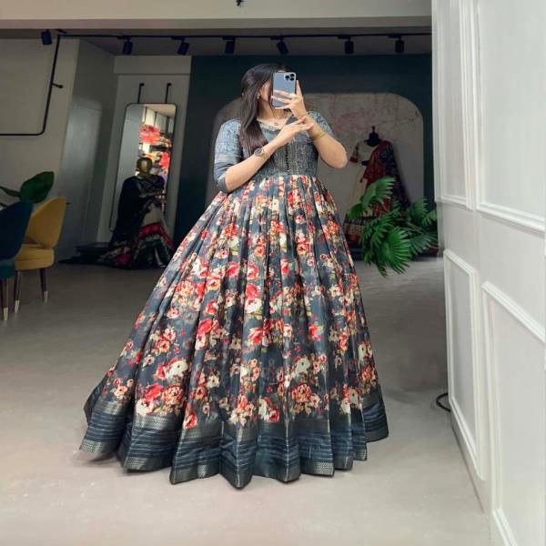 YGF  5012  SINGLES AVAILABLE own Gown Fabric : Dola Silk 