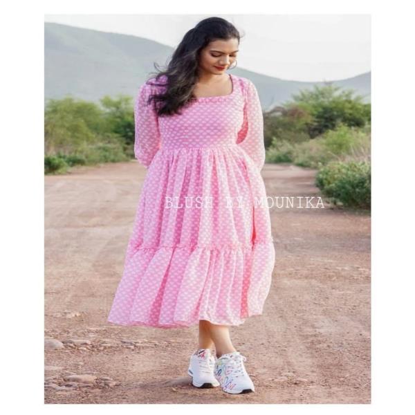 VKF  georgette  SINGLES AVAILABLE Fabric-Exclusive fox georgette