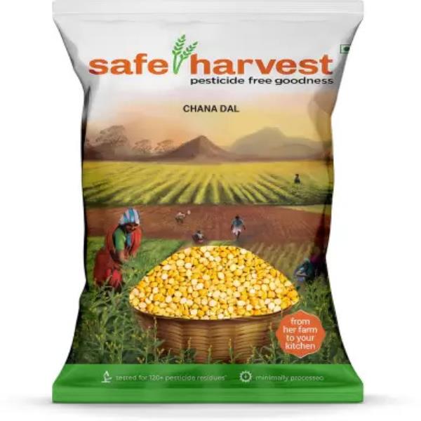 safe harvest Yellow Chana Dal (Split) (Pesticide Free)  (1 kg)
