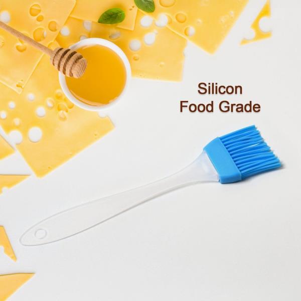 ANIAN Non-Stick/Heat Resistant Cooking Silicone Utensil Brush and Spatula, Set of 2 Silicone Flat Pa