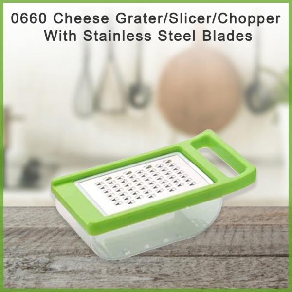 CHEESE GRATER / SLICER / CHOPPER WITH STAINLESS STEEL BLADES