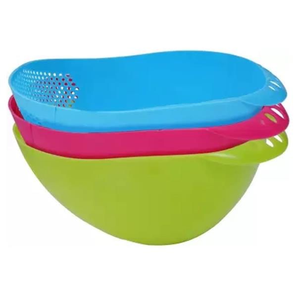 Maa Khwab Fresh Plastic Colorful Rise Fruit Vegetables Colander