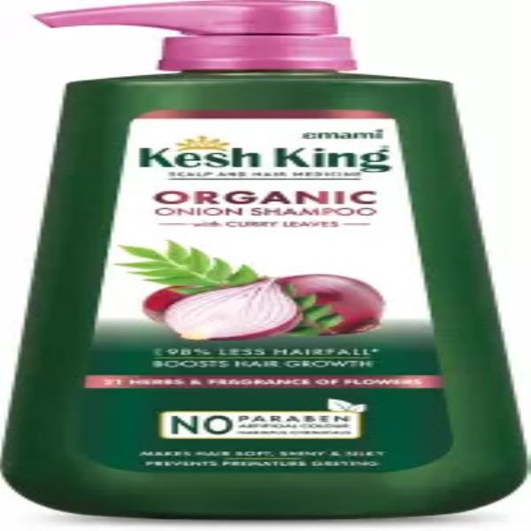 Kesh King Organic Onion Shampoo With Curry Leaves | Reduces Hair Fall Upto 98%  (600 ml)